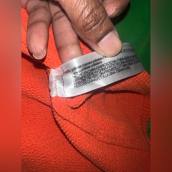 Zara Chenille Orange Sleeveless Knit Mini Dress size Large - Picture 8 of 9